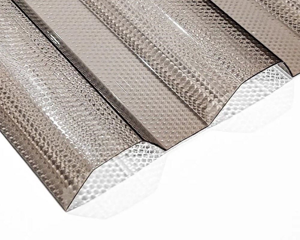 Профільований монолітний полікарбонат TOPLIGHT microprisma 0,9 мм бронза